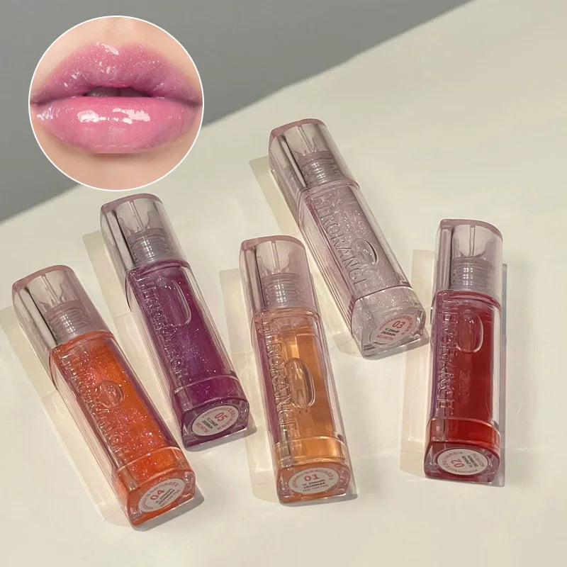 Herorange Lip Oil: Hydrating and Moisturizing, Korean-Style Color Change, Fine Glitter, Improves Lip Wrinkles and Prevents Cracking, Water Gloss, Plump Lip Feel. A Winter Essential and Also Suitable as a Holiday Gift.