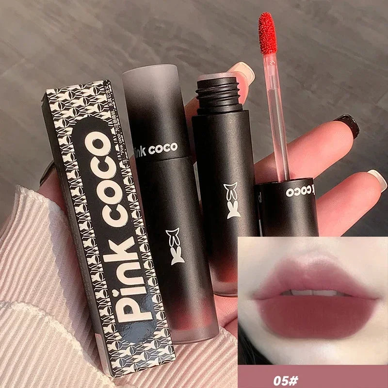 1pcs Punk Gothic Black Lipstick Matte Brown Lip Satin Red Lip Tint Waterproof Matte Liquid Liptsick Lip Gloss Korean Cosmetics