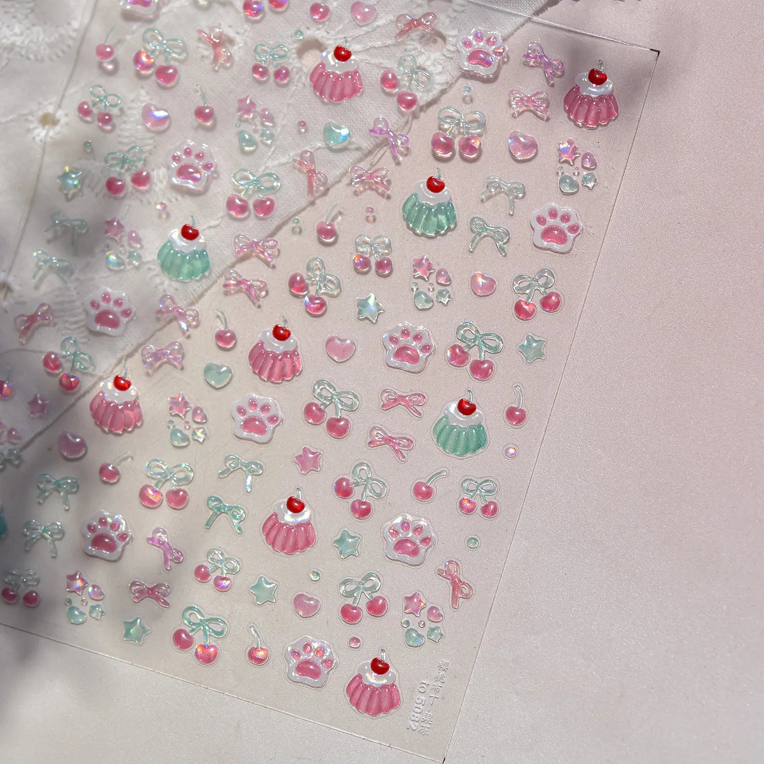 1pcs Cute A bag of Starfish Nail Charm Stickers 3D Jelly Ocean Fish Bubble Adhesive Nail Sticker DIY Summer Nail Art Decorations