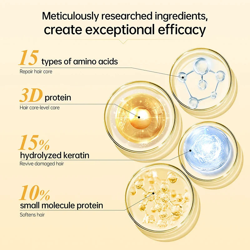 PURC 8 Seconds Hair Mask Smoothing Straightening Keratin Hair Treatment Cream Soft Repair Damaged Frizz Professional Hair Care