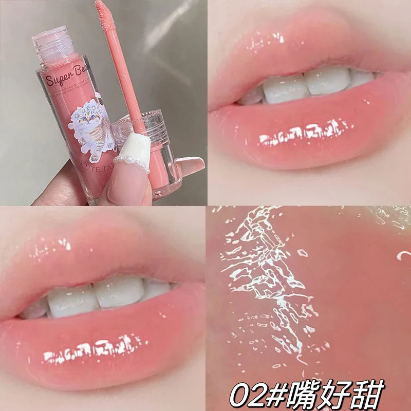 Crystal Jelly Lip Gloss Mirror Water Liquid Lipstick Moisturizing Long Lasting Sexy Lip Plumper Lip Tint Makeup Korean Cosmetics