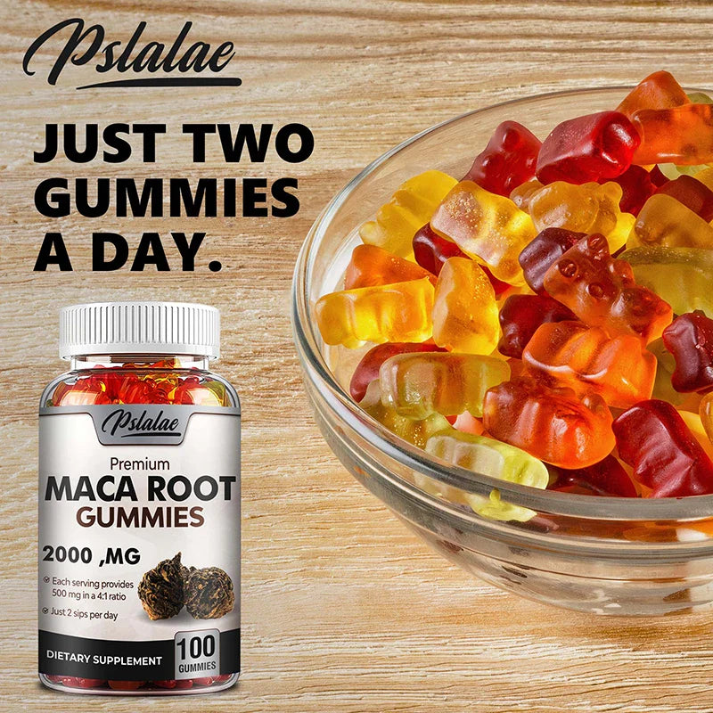 Maca Root Gummies - Enhances Energy, Endurance, Muscle Mass, Hormone Balance