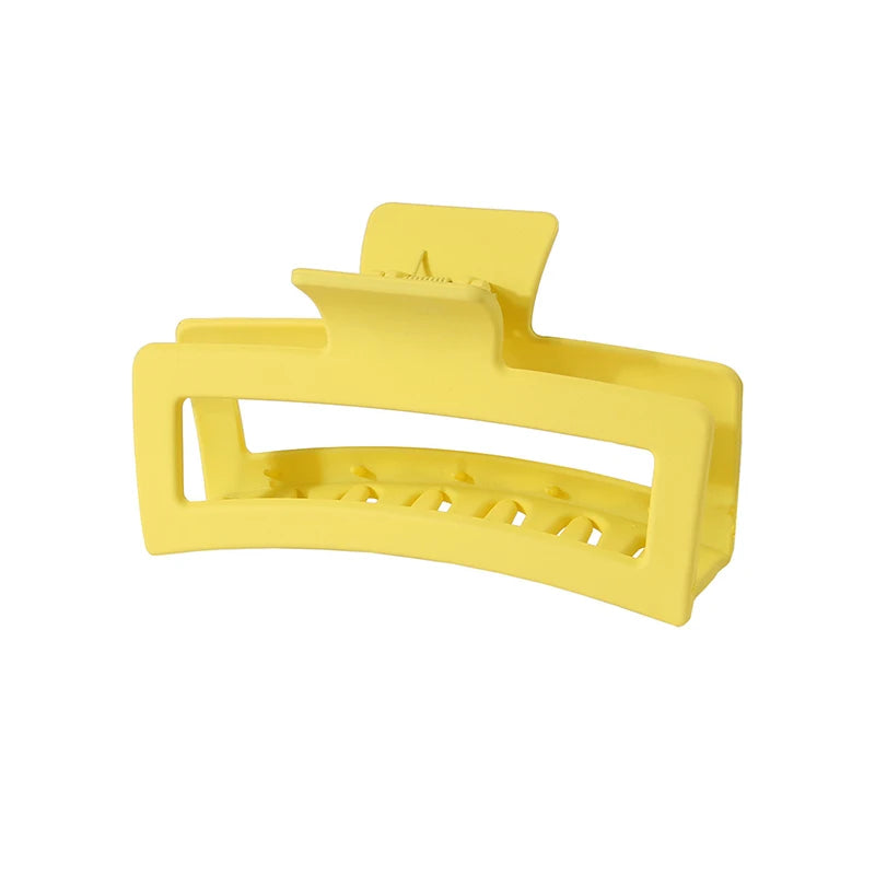 13CM Oversized Solid Color Square Frosted Shark Clip for Thick Hair Women Girls - Hot Sale Fashion Hair Accessories