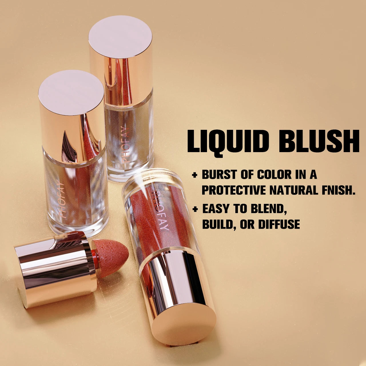 PHOFAY Make Up Liquid Blush Facial Nourishing Blusher Gel Cream Multi-purpose Lip Gloss Makeup Blush Wholesale