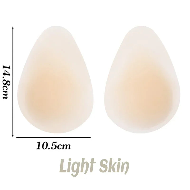 No Glue Sticky Nipple Cover Plunge Droplet Invisible Bra Ultra Thin Seamless Silicone Nubra Stickers Lifting Breast Pads Pasties