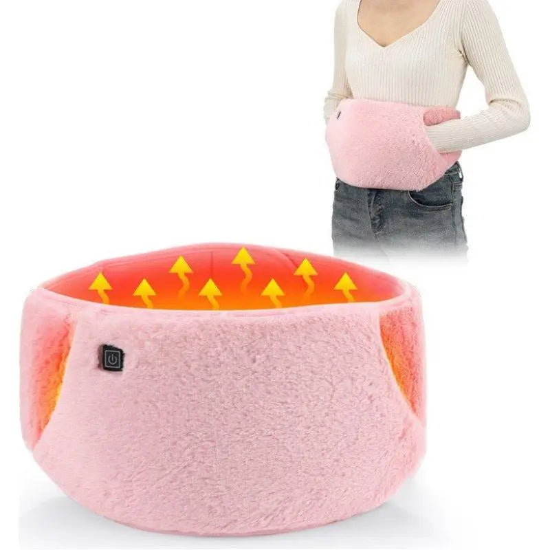 3 Levels Electric Graphene Heating Pad Rechargeable Uterine Belt Soft Crystal Velvet Hand Waist Abdominal Warmer For Period