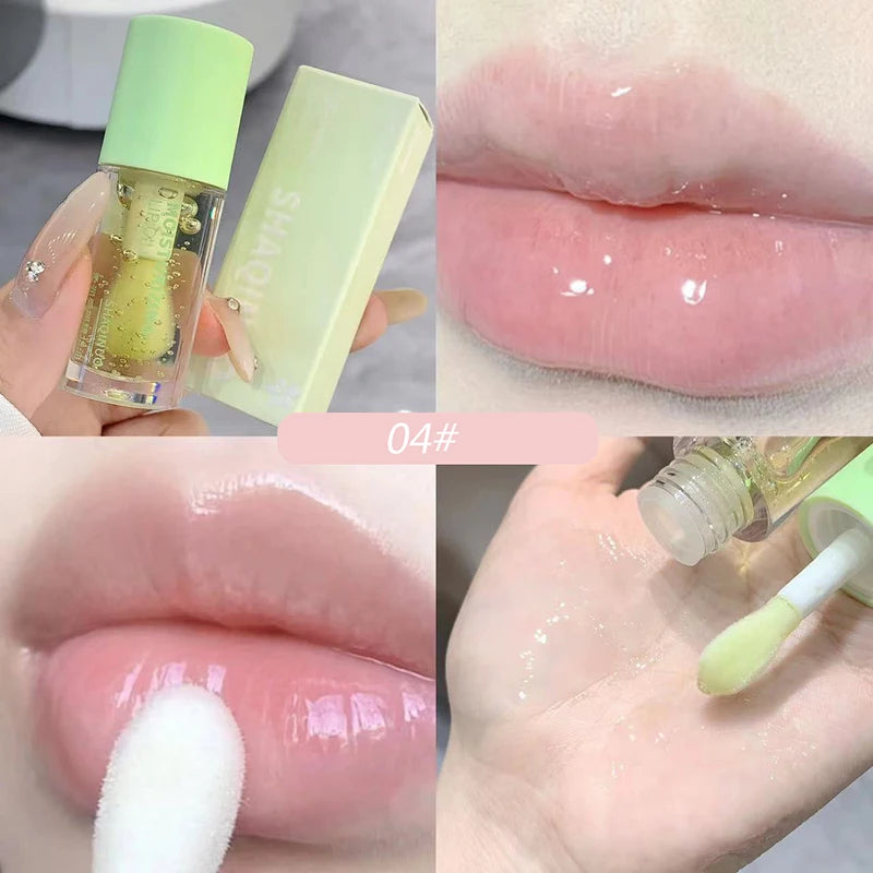 Water-light Lip Gloss Korean-style Lipstick Makeup Dupes Moisturizing Lip Serum Oil Jelly Mirror lipstick Makeup Base Lip Care