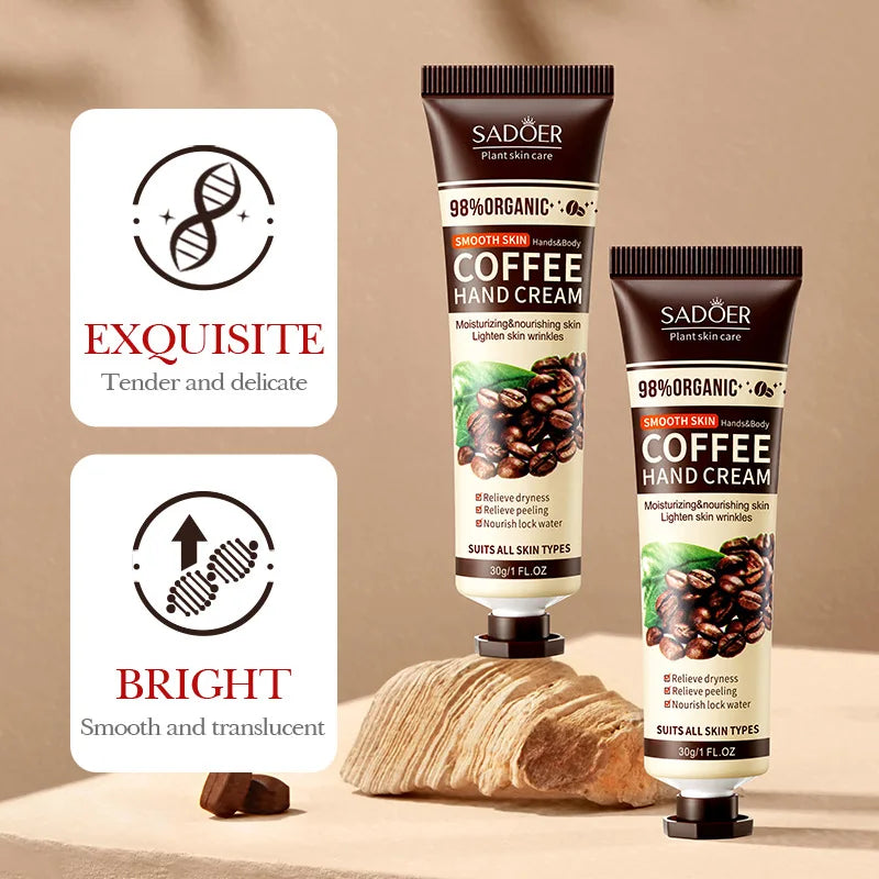 1/2/3/5pcs SADOER Coffee Hand Cream Sets Moisturizing Nourishing Whitening Hydrating Hands Skin Care Products