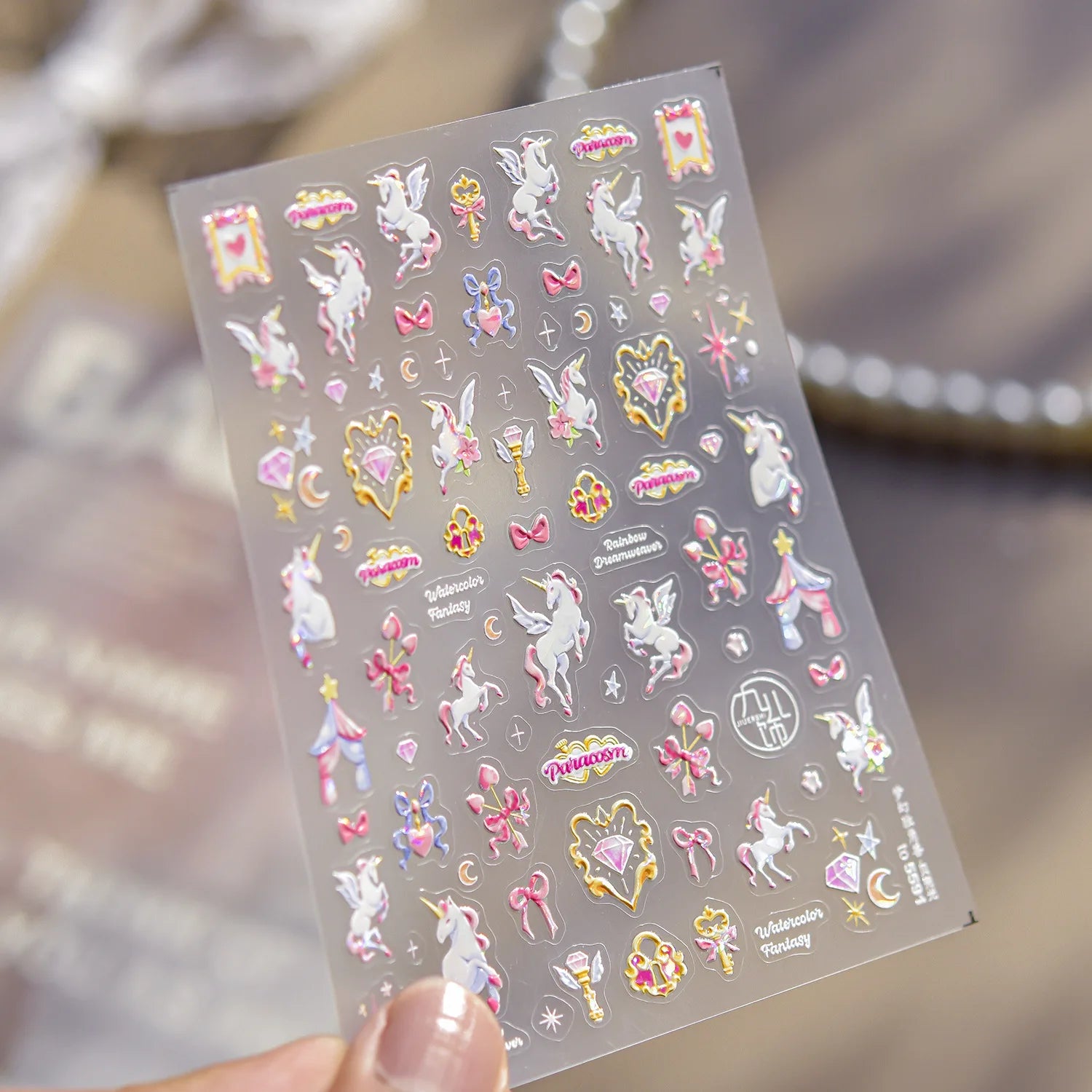 Colored Lemon Jelly Nail Stickers 5D Sweet Fruits Cartoon Calw Bear Candy Self Adhesive Nail Art Stickers DIY 3D Cute Nail Parts