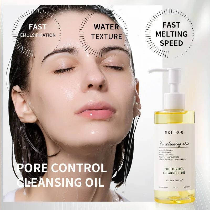 Gentle Cleansing Oil 200ml – Jojoba-Based Makeup Remover that Melts Makeup Fast, Rinses Easily & Is Non-Irritating for All Skin
