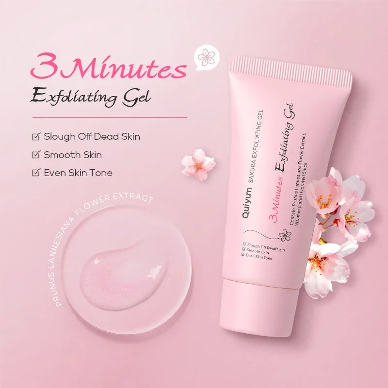 Sakura Exfoliating Peeling Gel Facial Scrub Moisturizing  Nourishing Repair Scrubs Face Cream Beauty Skin Care