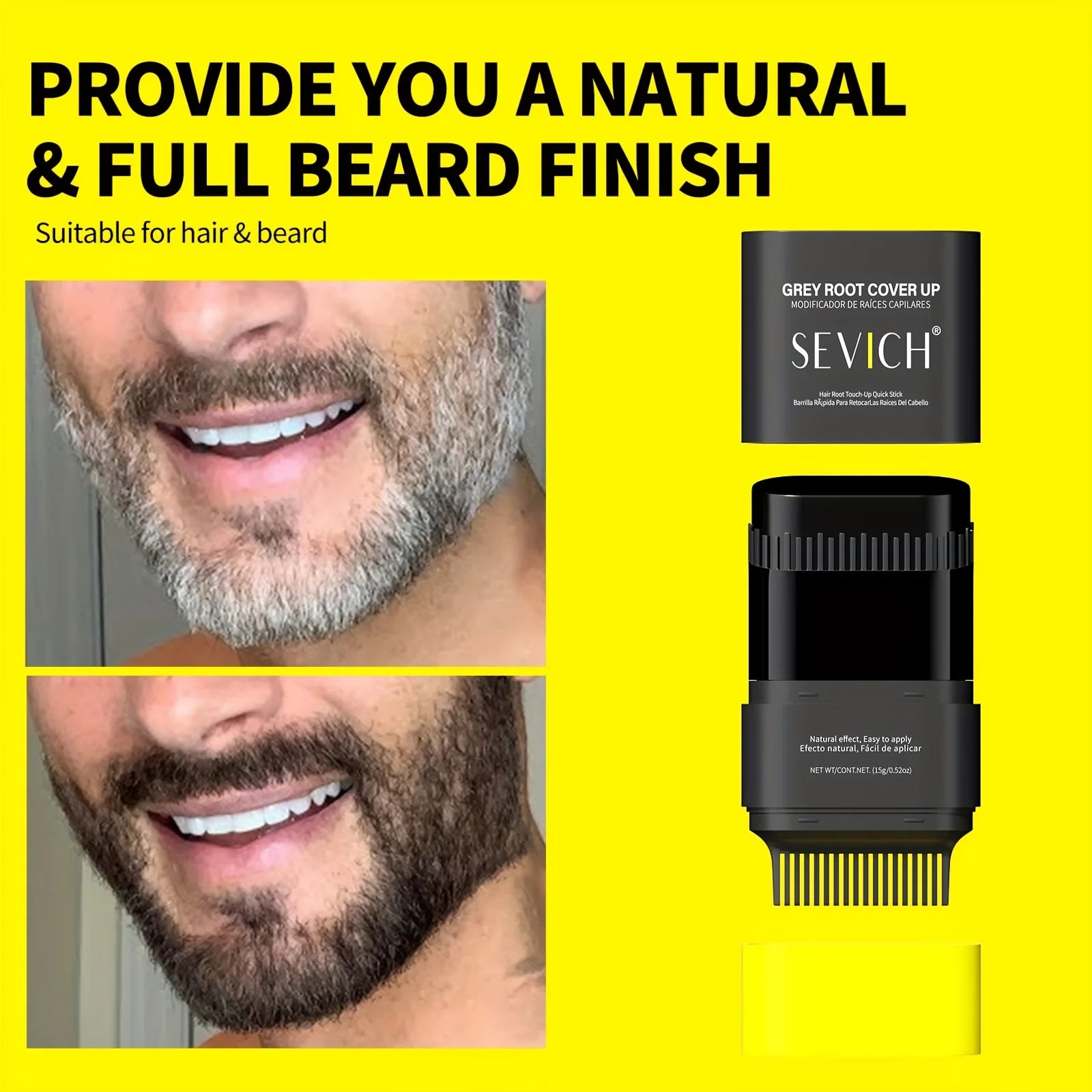 Hair Color Stick For Men & Women Quickly Covers Gray White Hair Concealer Waterproof Hairline Instant Covering Hair Dye Stick