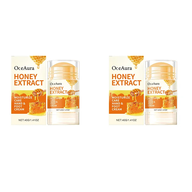 Honey Foot Care Cream Stick Dry Cracked Feet Heel Gentle Exfoliation Softening Skin Ultra-Hydrating Hand Foot Cream Foot Balm