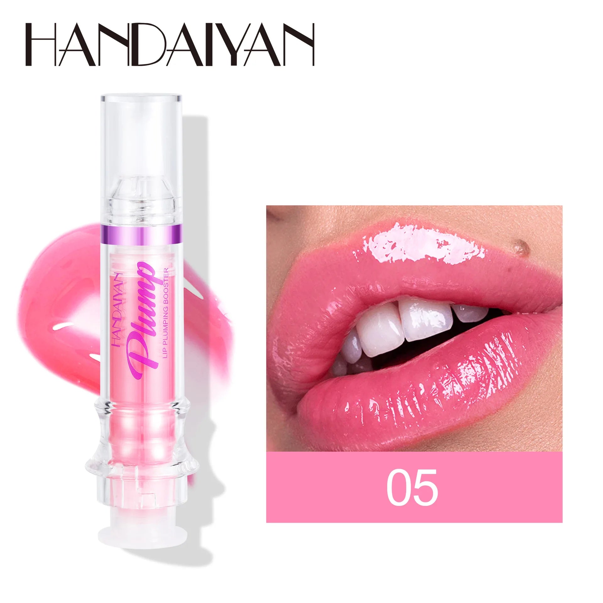 HANDAYAN 6-Color Lip Plumping Booster Moisturizing Clear Lip Gloss Plumping Honey Lip Oil Rich Lips Lipgloss Makeup