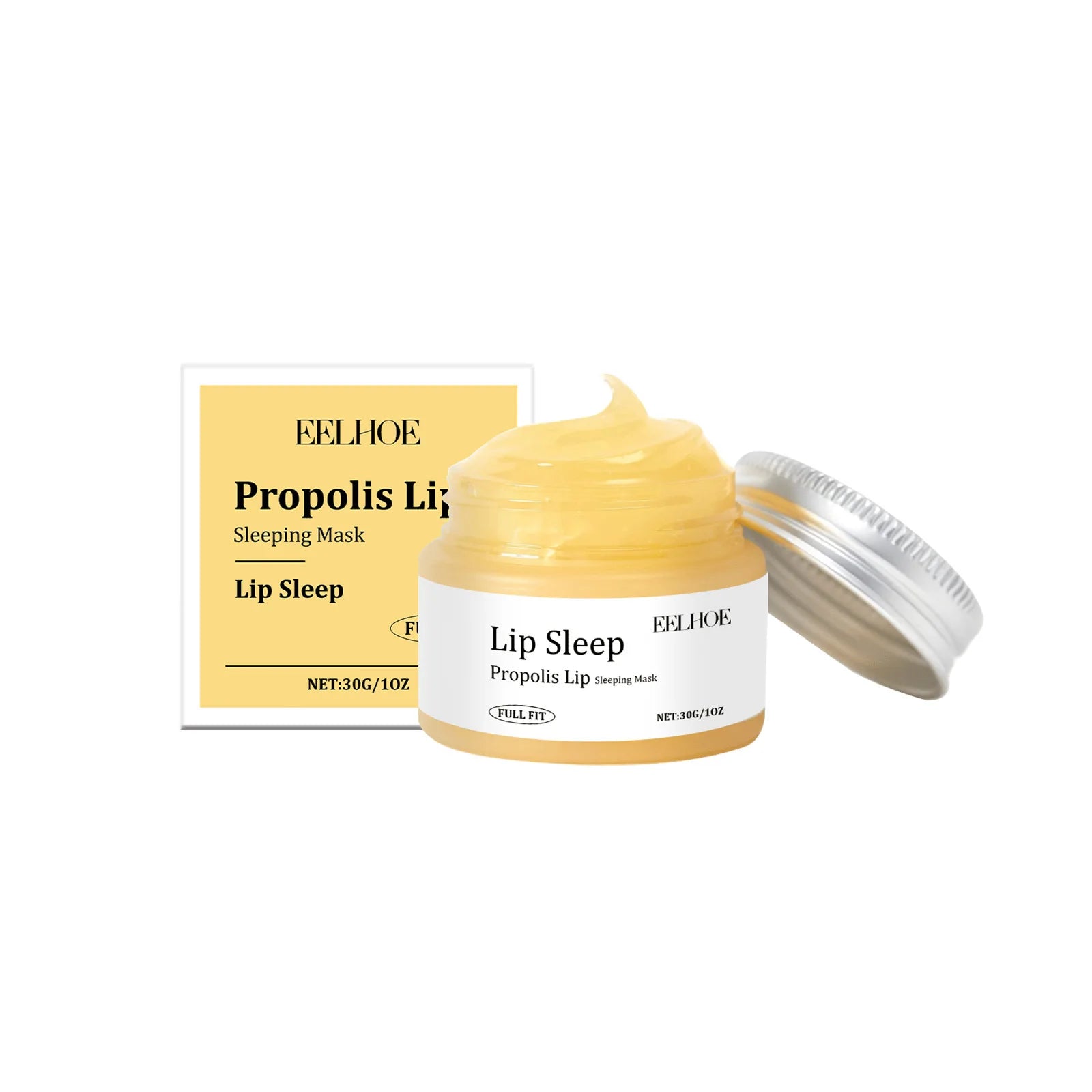 EELHOE Propolis Night Lip Mask Hydrating and Moisturizing Exfoliating Anti Freezing and Chapping Repair Skin Care Lip Balm 30g