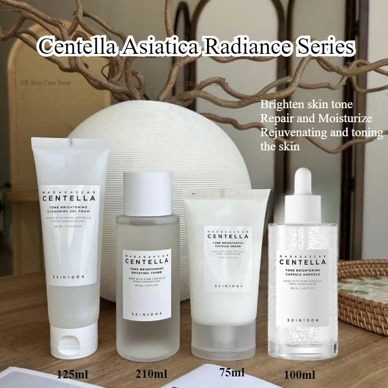 Korean Centella Tone Brightening Toner Facial Calming Moisturizing Serum Cream Gentle Cleanser Skincare Original Products Set