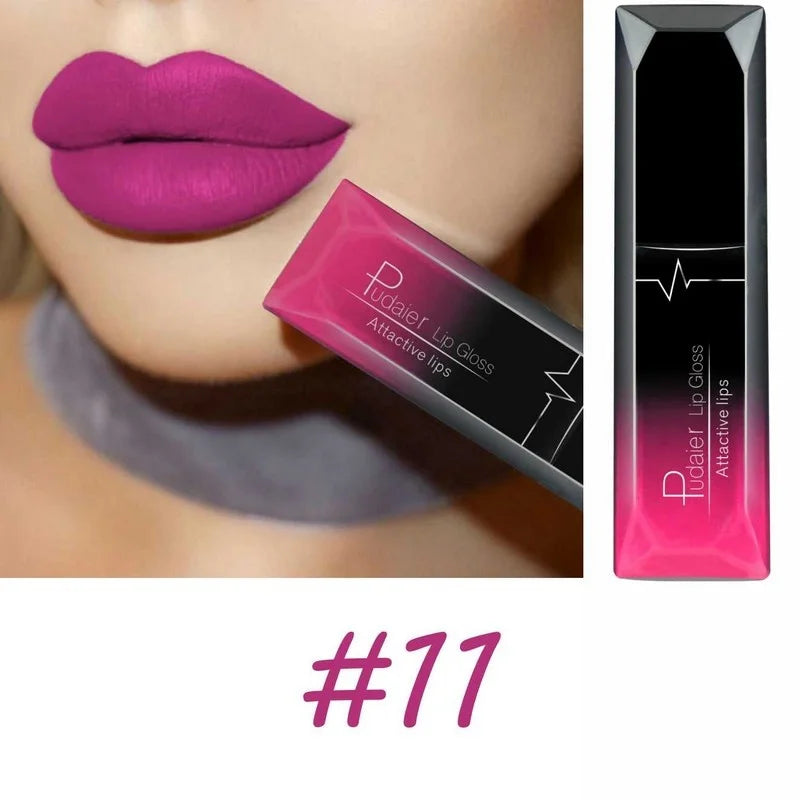 Long Lasting Velvet Matte Liquid Lipstick Waterproof 17 Colors Non Stick Cup Kissproof Lip Tint Gift for Women