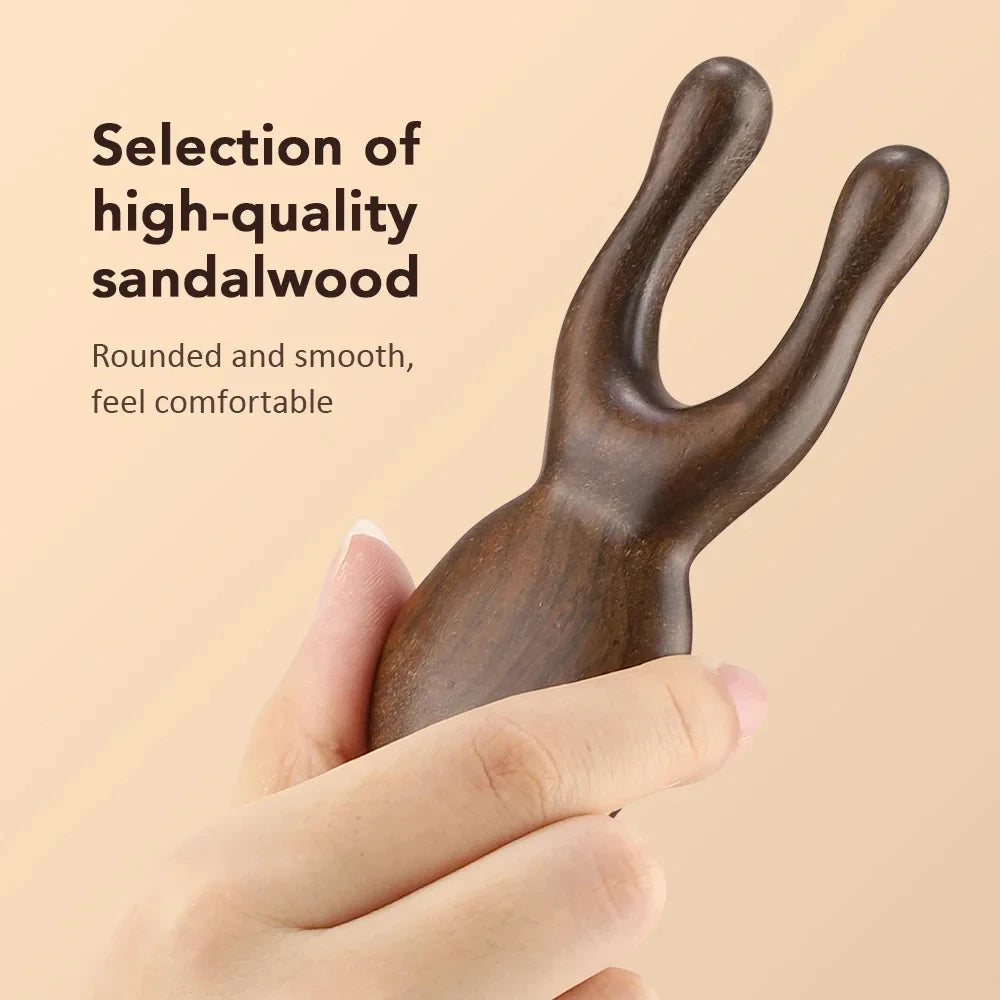 Sandalwood Frog Massager - Nose Lift Device for Eye Nose Meridian Dredging & Acupoint Care