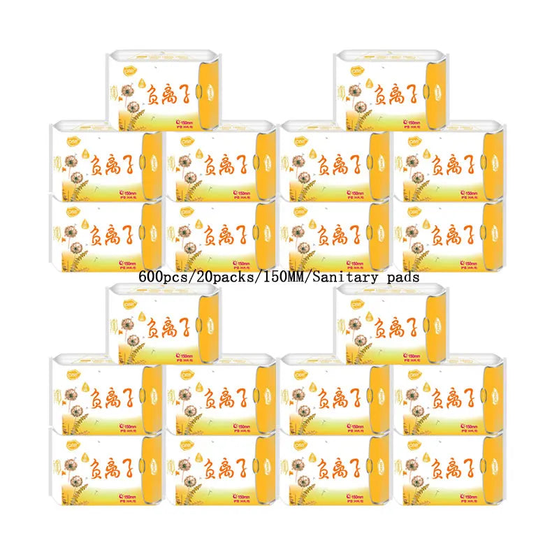 600pcs/20packs Anion Menstrual Pad Sanitary Towels Panty Liners For Women Health Care Feminine Hygiene Product Towels Cotton Pad