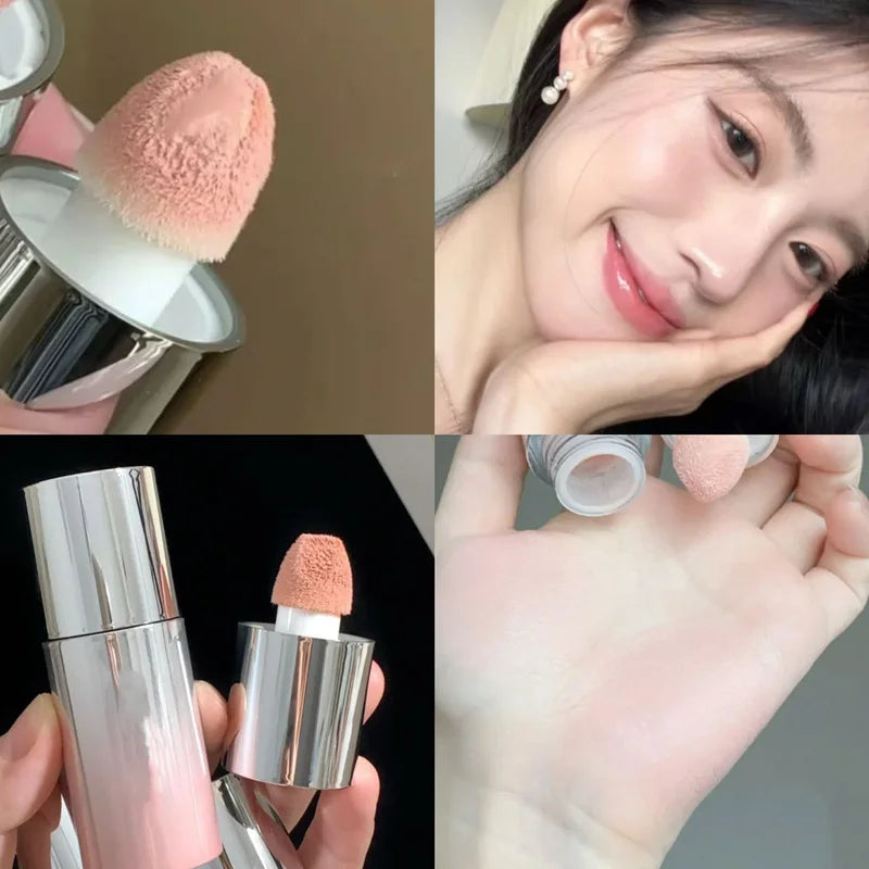 Herorange Liquid Blush Stick, with Sponge Tip, Suitable for Lips and Cheeks, Waterproof and Long-Lasting, Color Correcting, Suitable for All Skin Tones, with Brightening Effect, Birthday Gift, Valentine's Day Gift, Net Conten