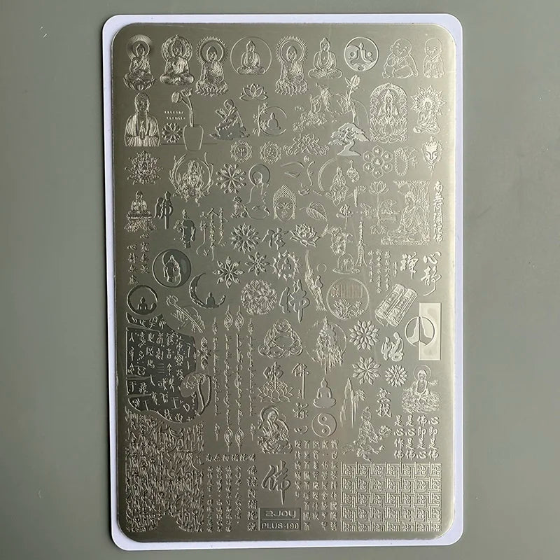 XMQ NAIL ART STAMPING PLATES LACE DESIGNS IMAGEPLATES DENIM STYLE TEMPLATE