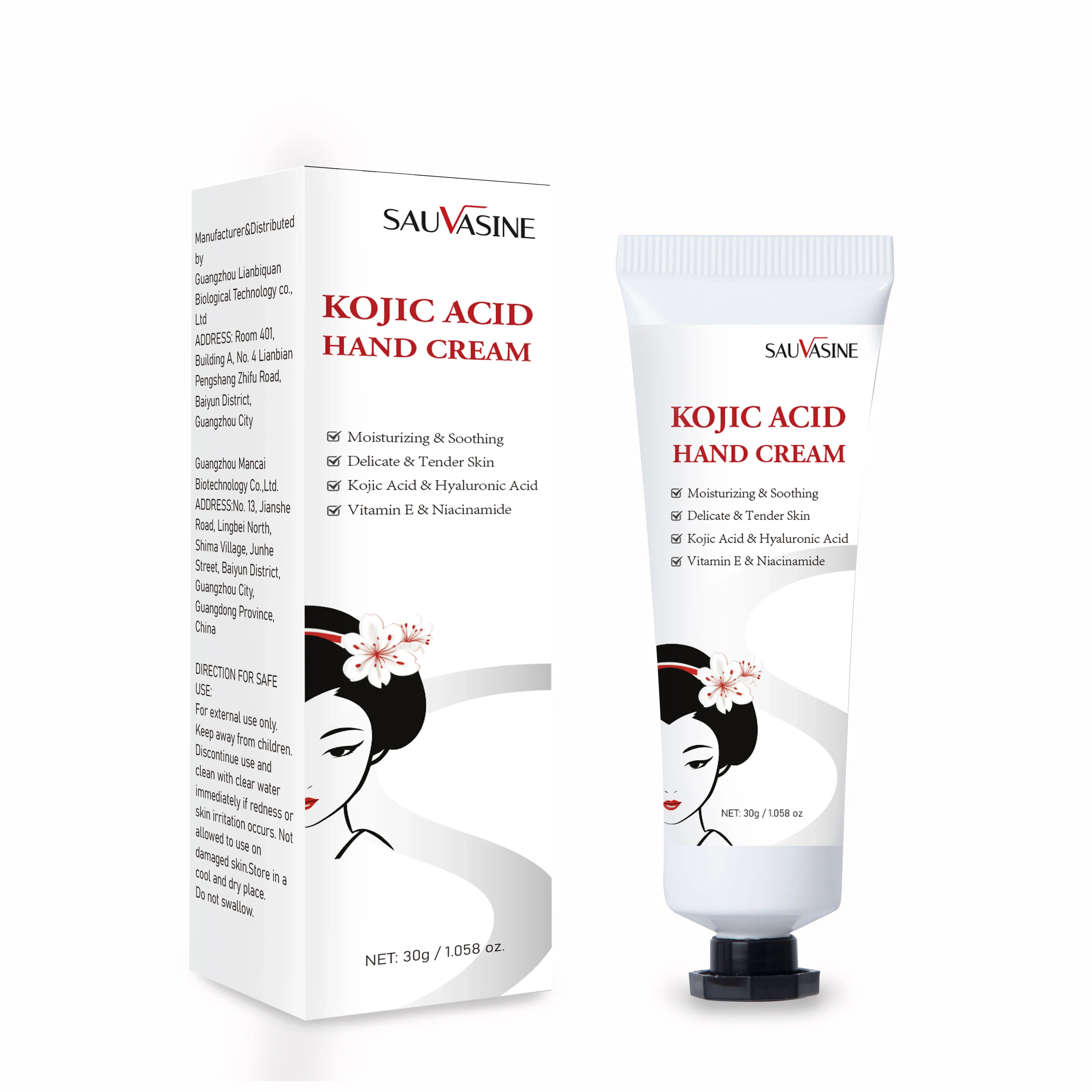 Kojic Acid Hand Cream Whitening Fast Smooth Nourish Cream Lightening Dark Skin Brightening Moisturizing Skin Care for Men Women