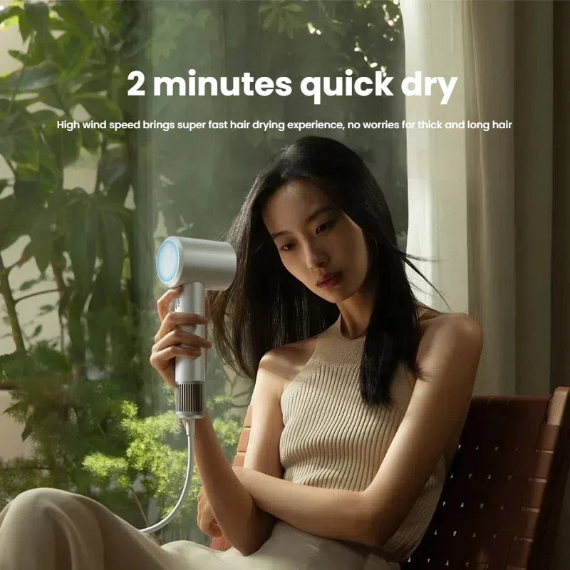 XIAOMI High Speed Hair Dryer H501 Negative Ion Hair Care 110000 Rpm Dry 220V CN Version (With EU Adapter) 62m/s wind speed