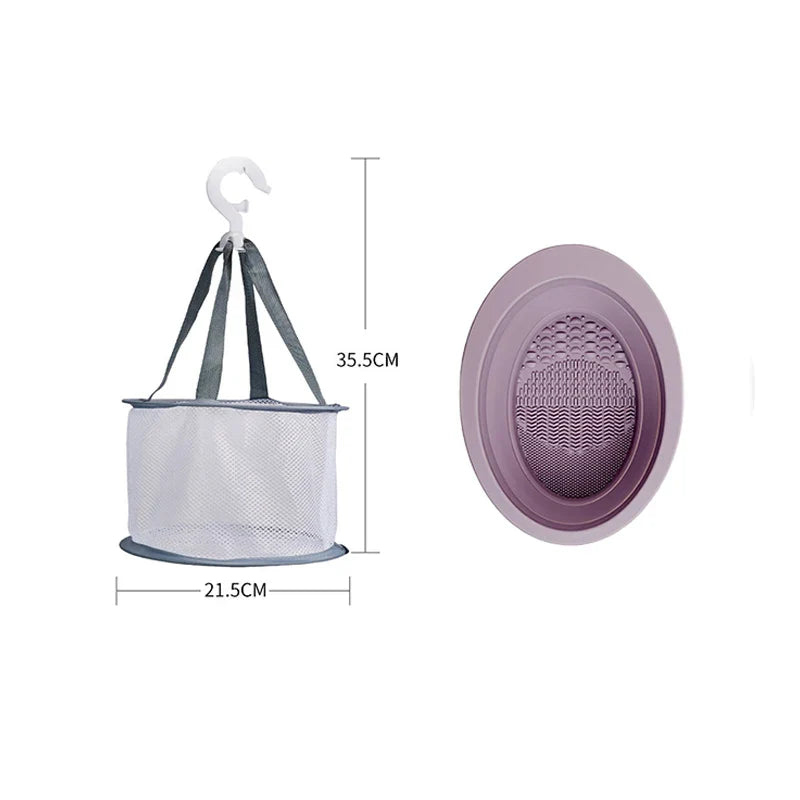 Makeup Brushes Sponge Blender Puff Cleaner Make Up Tools Washing Cleaning Liquid Bowl Air Drying Net Set For Powder Eyeshadow