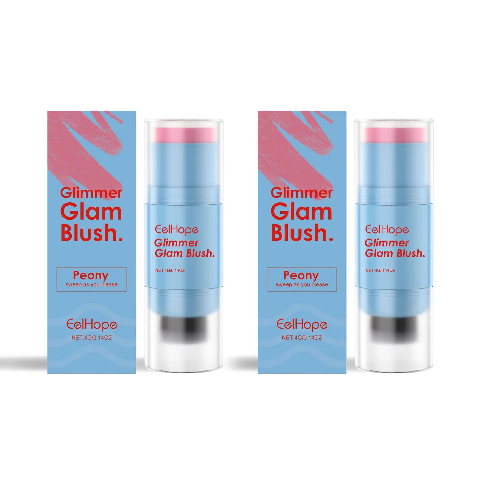 Blush Stick Double-Ended Natural Long Lasting Expansive Color Brightening Matte Makeup Monochrome Creamy Lips Cheek Rouge Makeup