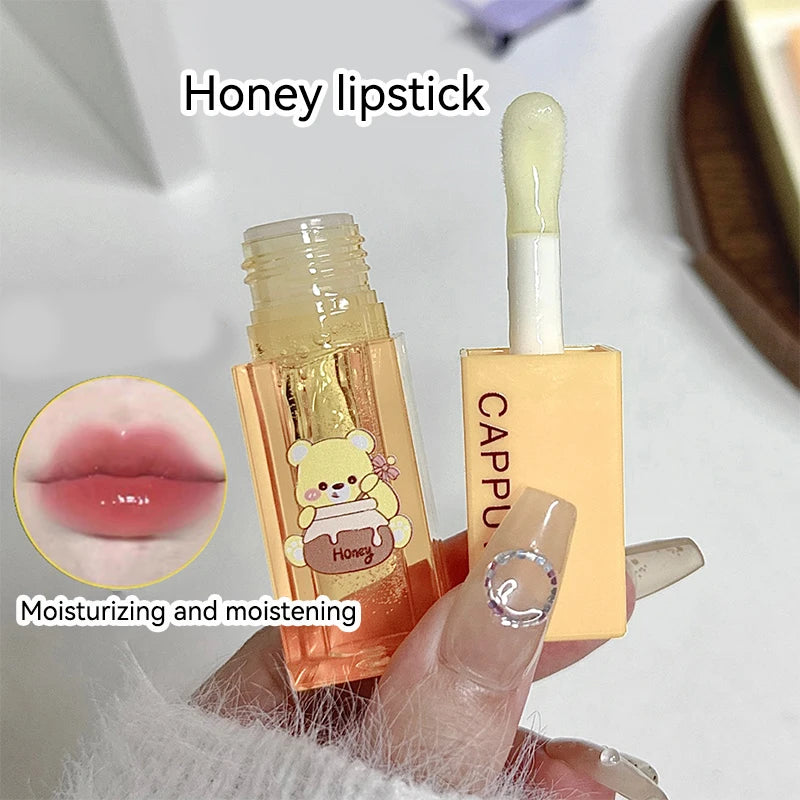 Cappuvini Honey Lip Care Set |   Lip Wrinkle Reduction Softening Dead Skin Exfoliating |   Mild Ingredients Non-Irritating Moisturizing Lip Oil Lip Mask |   For Students