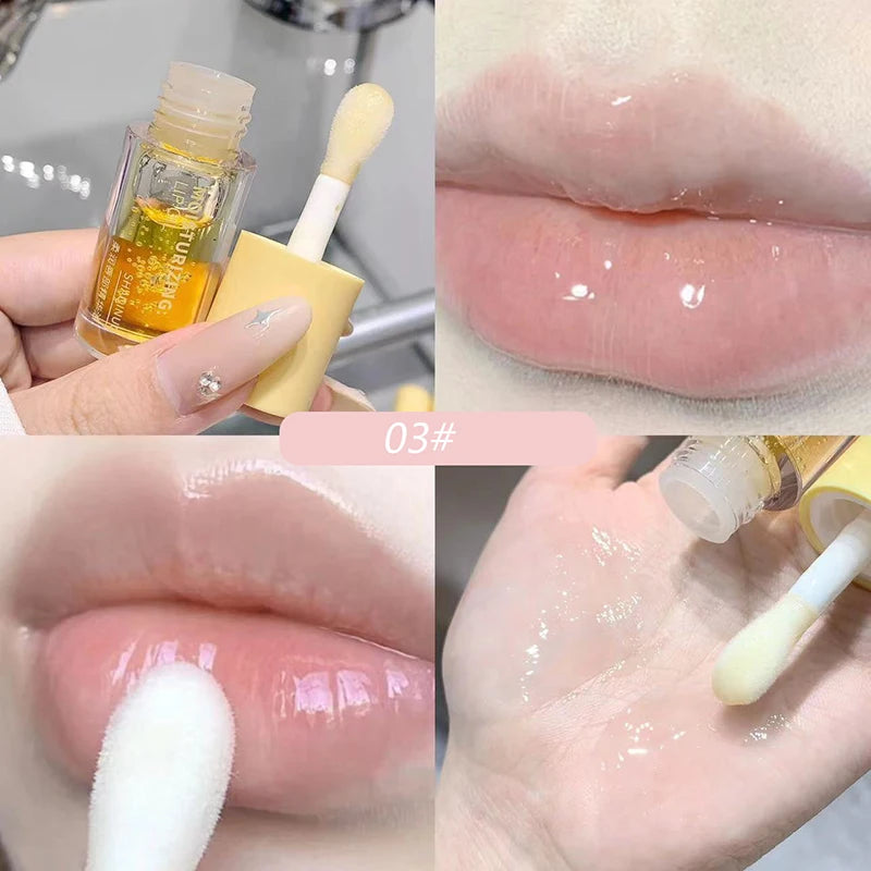 Water-light Lip Gloss Korean-style Lipstick Makeup Dupes Moisturizing Lip Serum Oil Jelly Mirror lipstick Makeup Base Lip Care