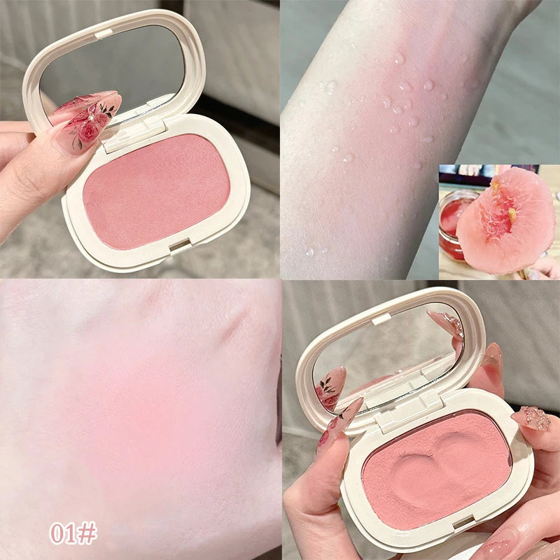 Cream Matte Blusher Rouge Rubores Cute Mousse Blush Cheek Bronzer Contour Waterproof High Pigment Highlights Korean Makeup Dupes