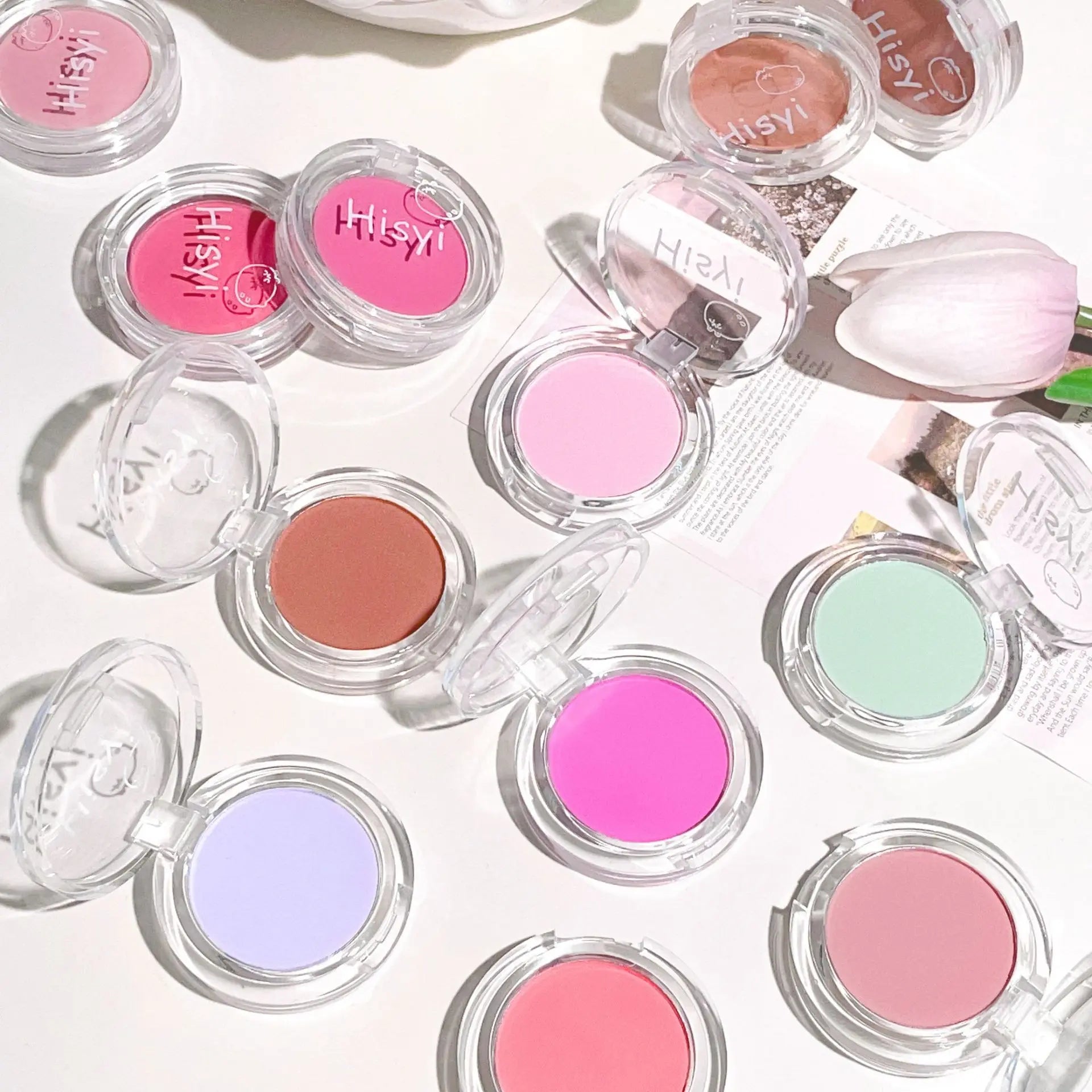 Monochrome Blush Palette Rose Orange Soft Mist Girl Blusher Powder Natural Face Makeup Matte Peach Rouge Contour Shadow Palette