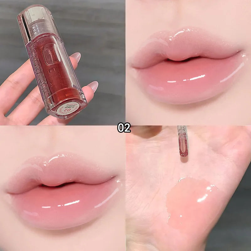 Herorange Lip Oil: Hydrating and Moisturizing, Korean-Style Color Change, Fine Glitter, Improves Lip Wrinkles and Prevents Cracking, Water Gloss, Plump Lip Feel. A Winter Essential and Also Suitable as a Holiday Gift.