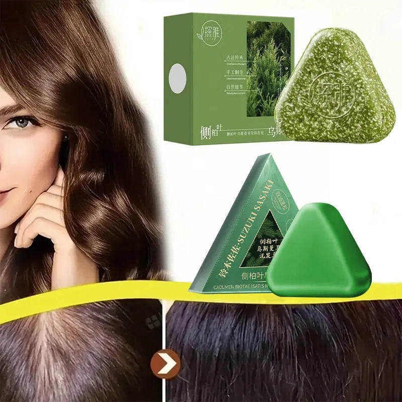 Natural Herbal Shampoo Soap Usman Grass Handmade Soap Hair Nourishing, Oil Control, Refreshing, Fluffy and Soothing Hair Care