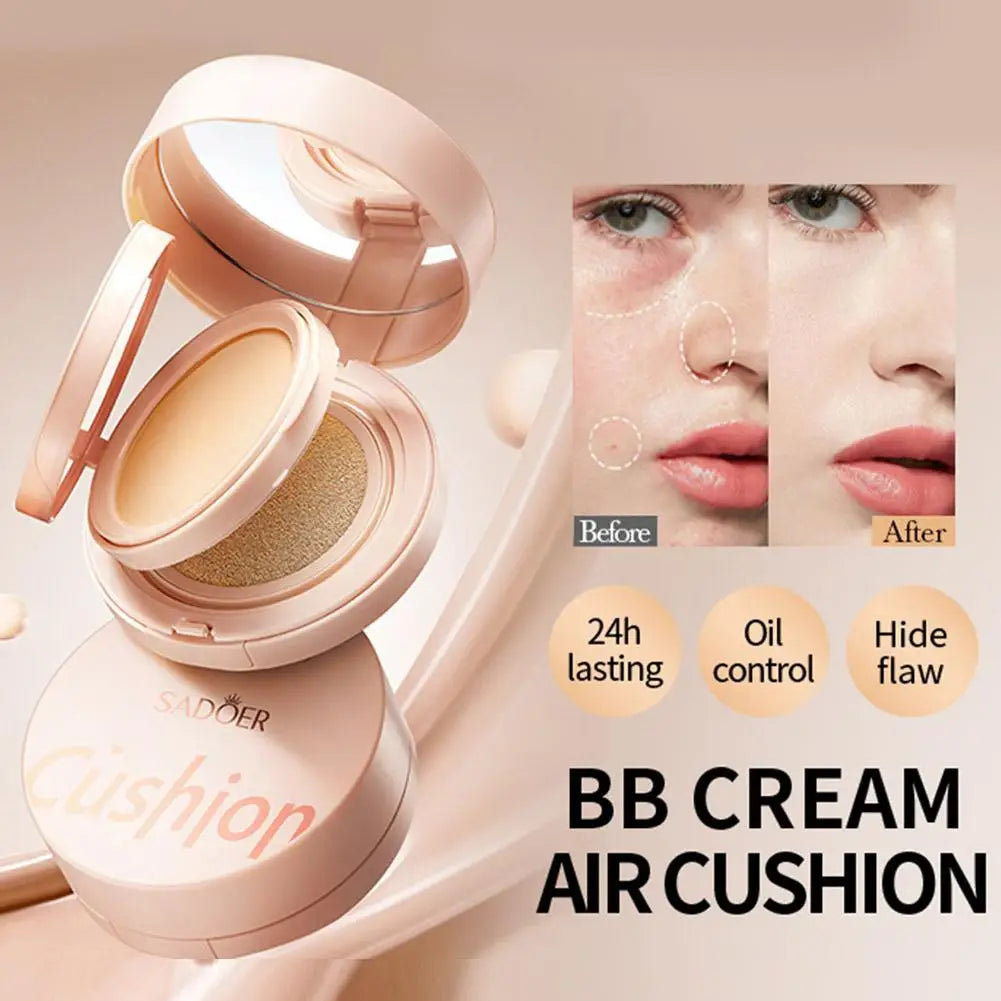 2-In-1 Matte Silky Moisturizing Foundation 24h Long Lasting Oil-control Air Cushion BB Cream Cushion Foundation