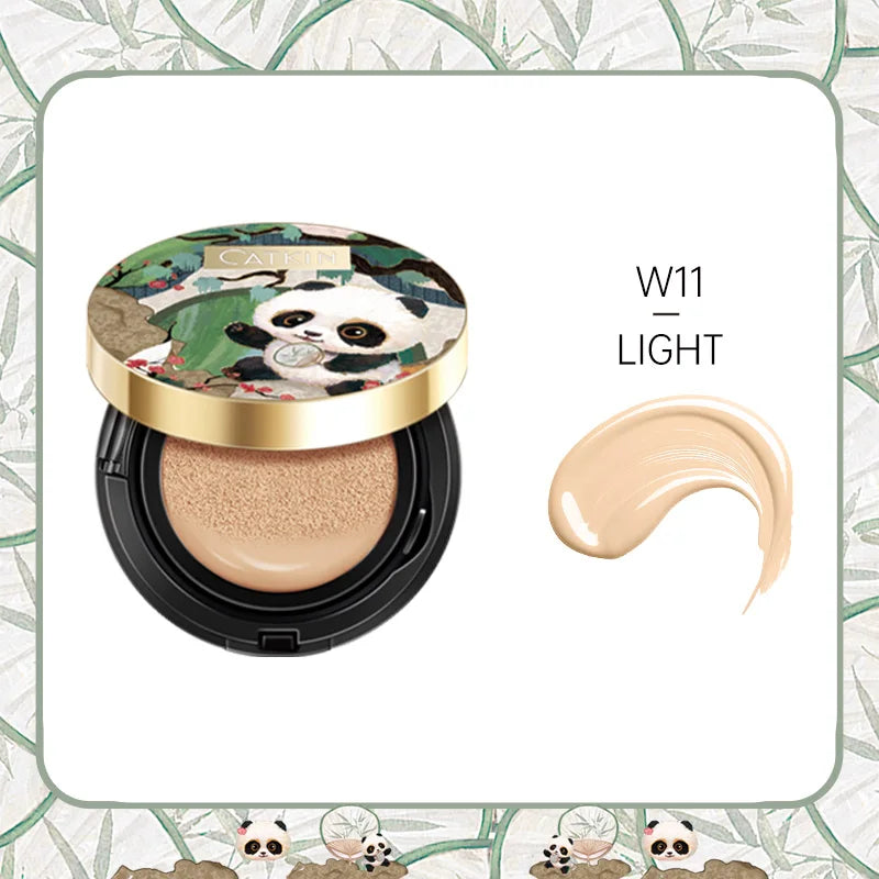 CATKIN Makeup Panda Land Full Coverage Cushion Foundation Breathable Hydrating Nourishing Poreless Foundation for Sensitive skin