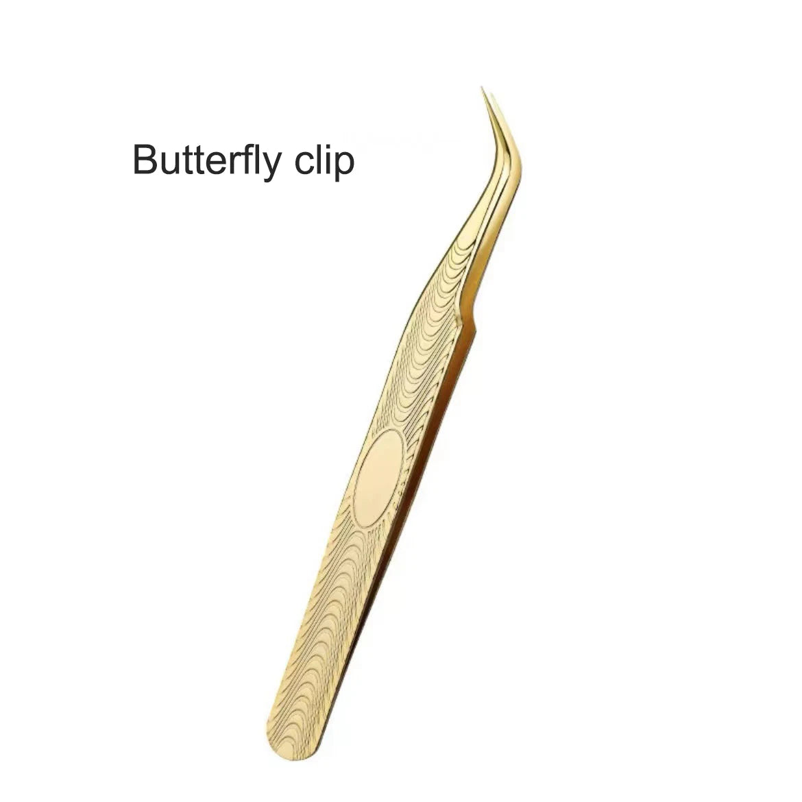 Eyelash Tweezers Professional Golden Stainless Steel High Precision Tweezer for Volume Fans Lashes Extensions Makeup Tools