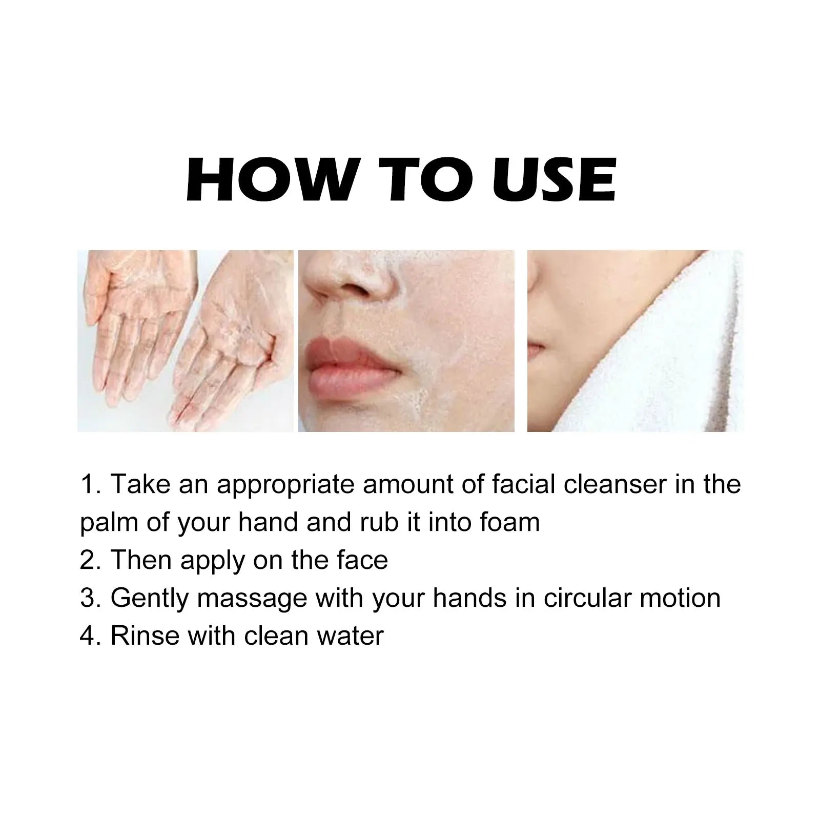 Vitamin C Facial Cleanser Whitening Skin Cleansing Pores Shrinking Removal Black Spot Oil Control Moisturizing Face Wash Foaming