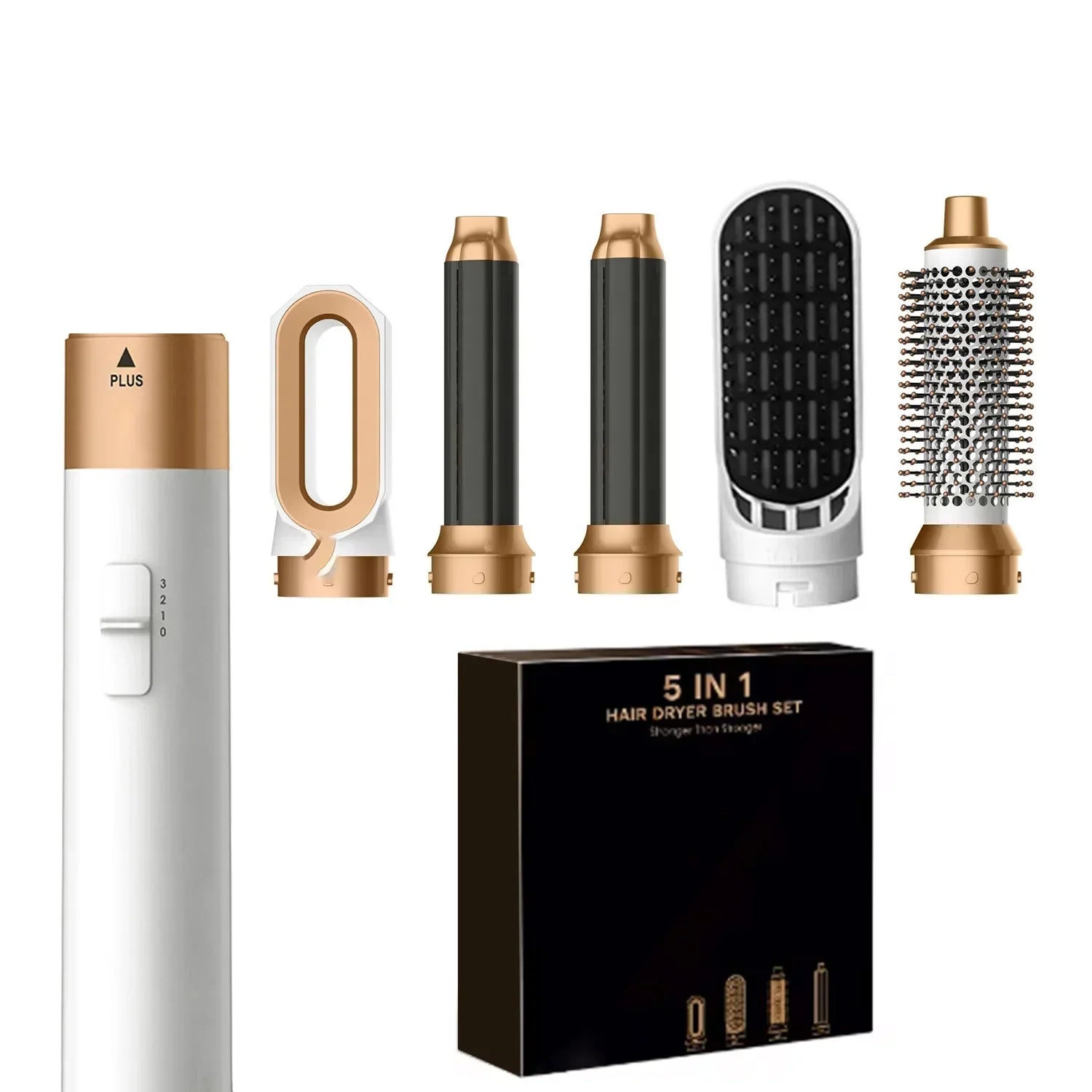 5 in 1 Multifunctional hair dryer Straightener Curling iron Curling iron with brush Hot air comb Styling set