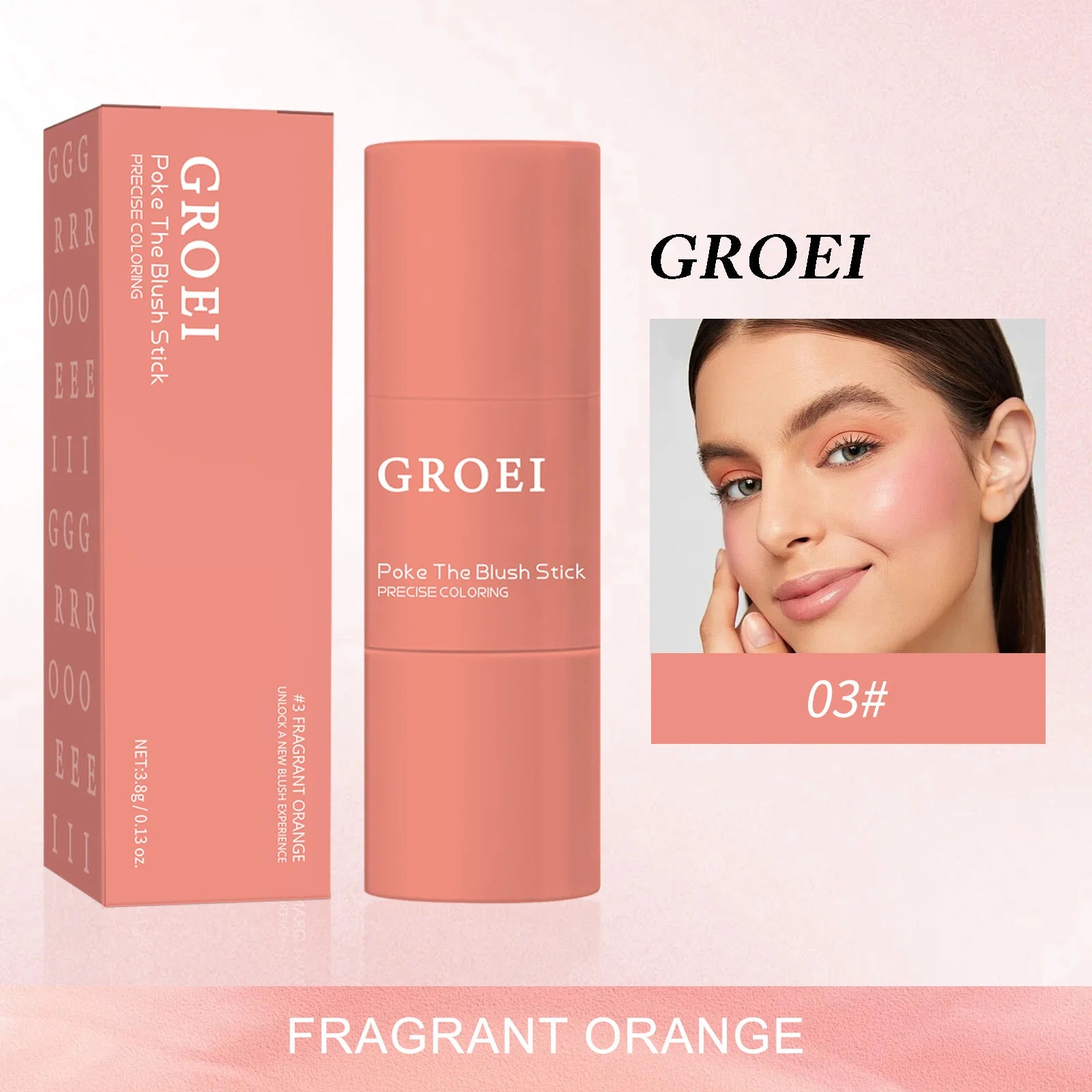 3-Color Double-Ended Blush Stick - Natural Waterproof & Long Lasting, Matte Creamy Rouge for Easy Monochrome Makeup.