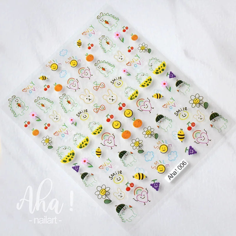 1Pcs Star/Moon/Cross Nail Art Stickers Gold/Silver Holographic Star Nail Decals Self-Adhesive 3D Manicure Decor