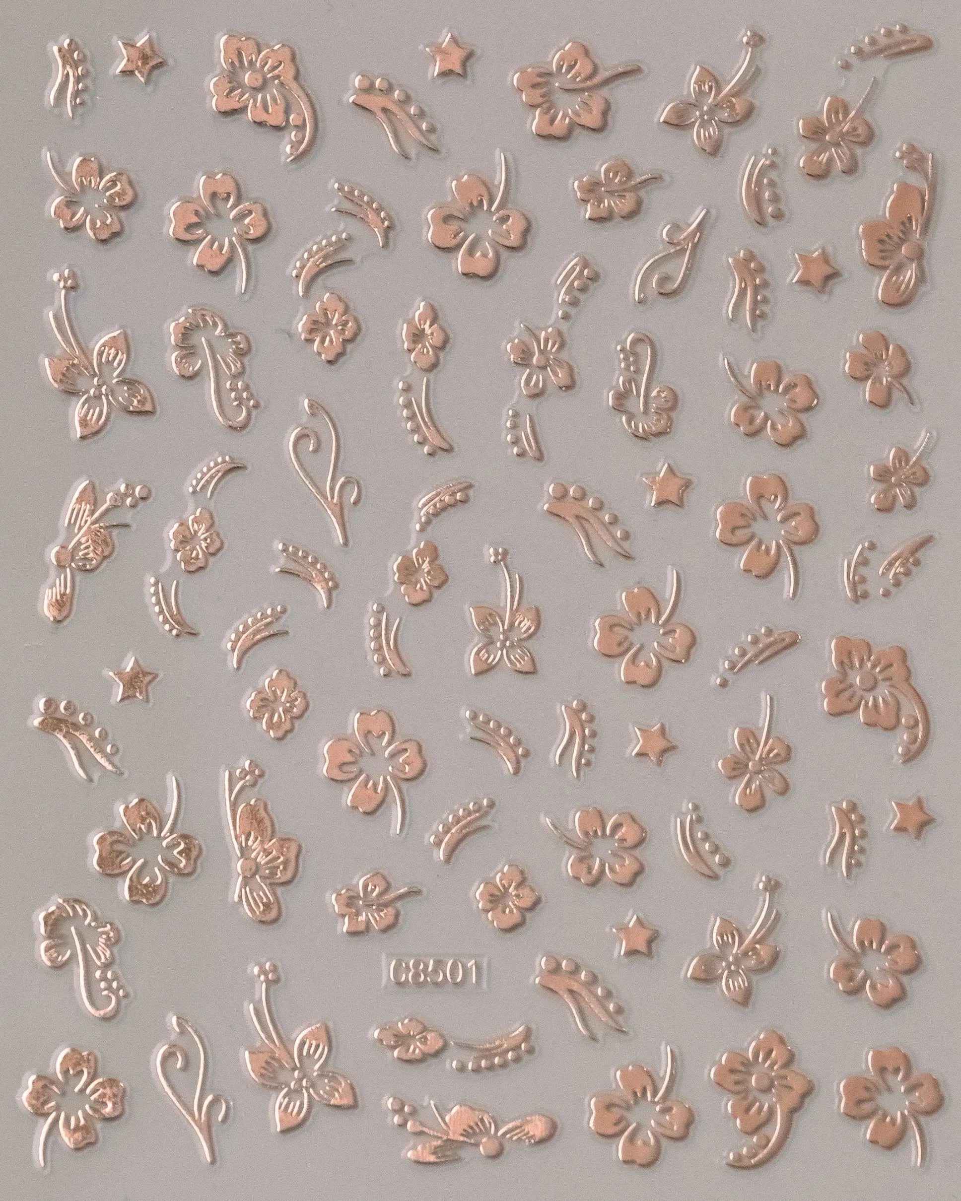 5D Hibiscus Flower Nail Embossed Sticker Acrylic Pink White Gold Petal Leaf Adhesive Decal Butterfly Dragon Floral Elegant Decor
