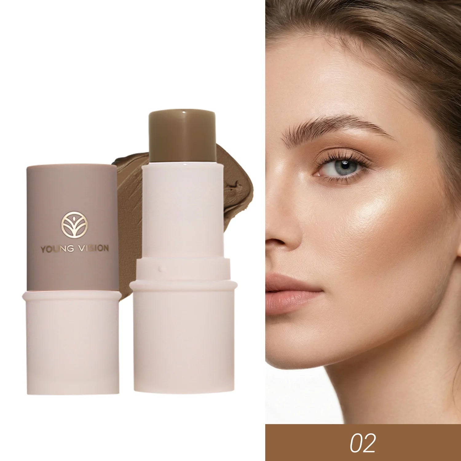 LANGMANNI Tri-Color Multi-Functional Face Brightening Contour Stick Contour & Brightening Skin-Perfecting Stick