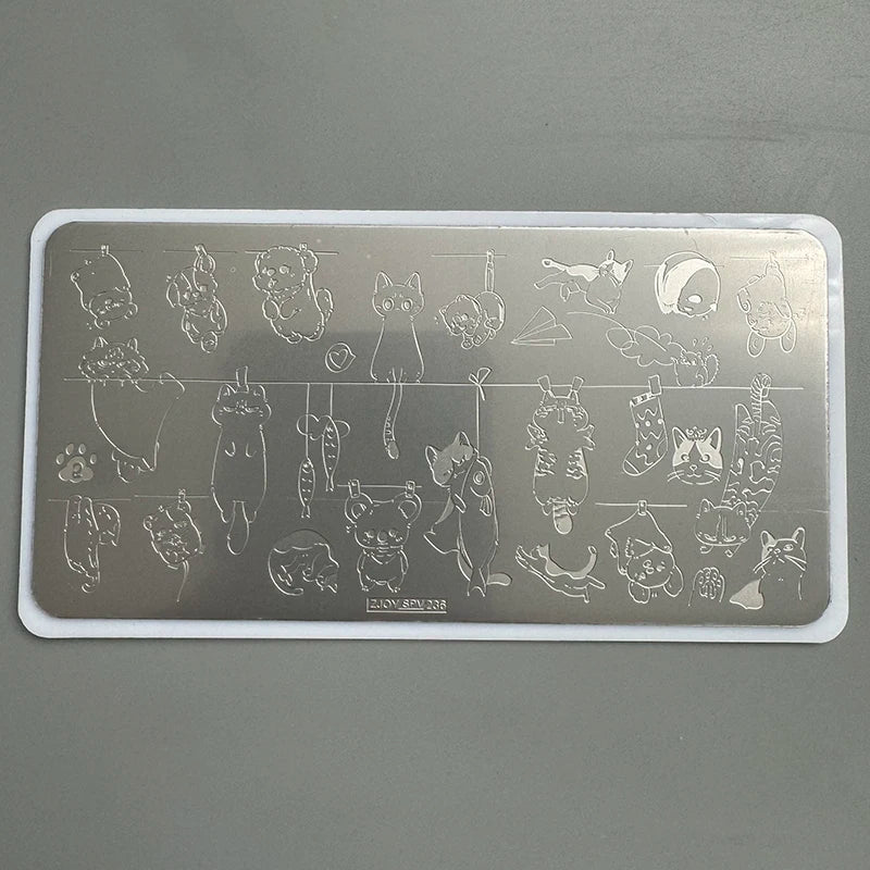 Letters & Flowers Nail Art Stamping Plates Image Templates DIY Manicure Nail Art Stamp Templates