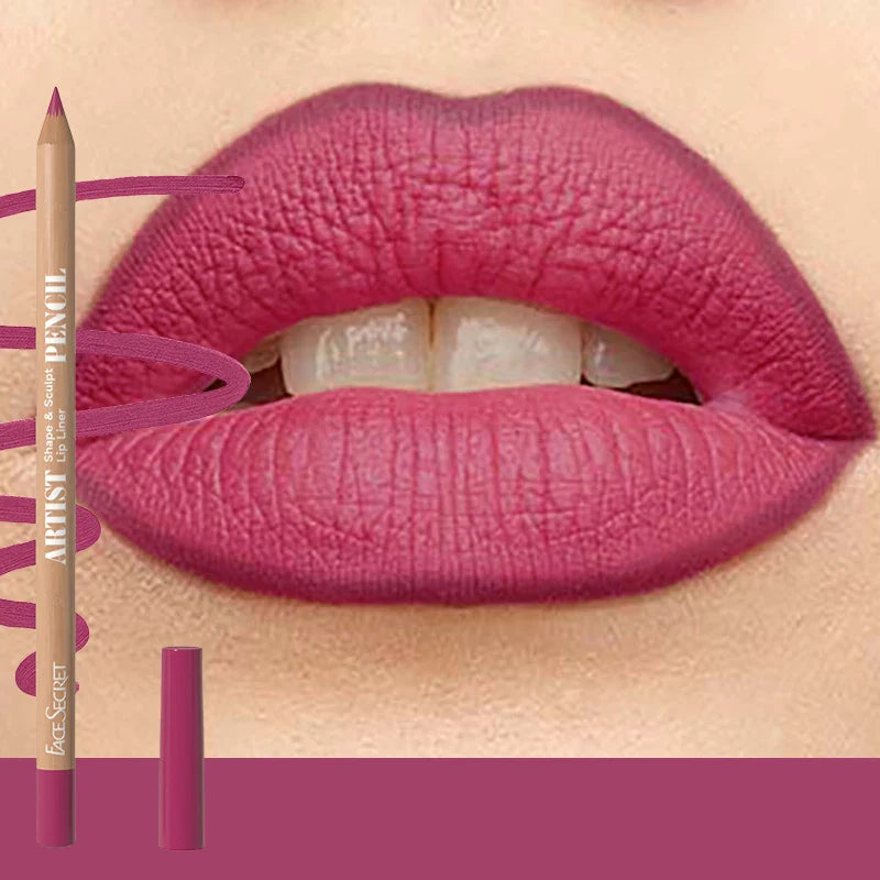 18 Color Face Secret Artist Shape Sculpt Lip Liner Pencil  Weightless Precise Liner with Super Soft Blendable Texture Matte Soft
